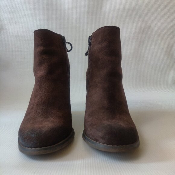 Lucky Brand Yamina Wedge Bootie in Java Brown Suede - Picture 2 of 10